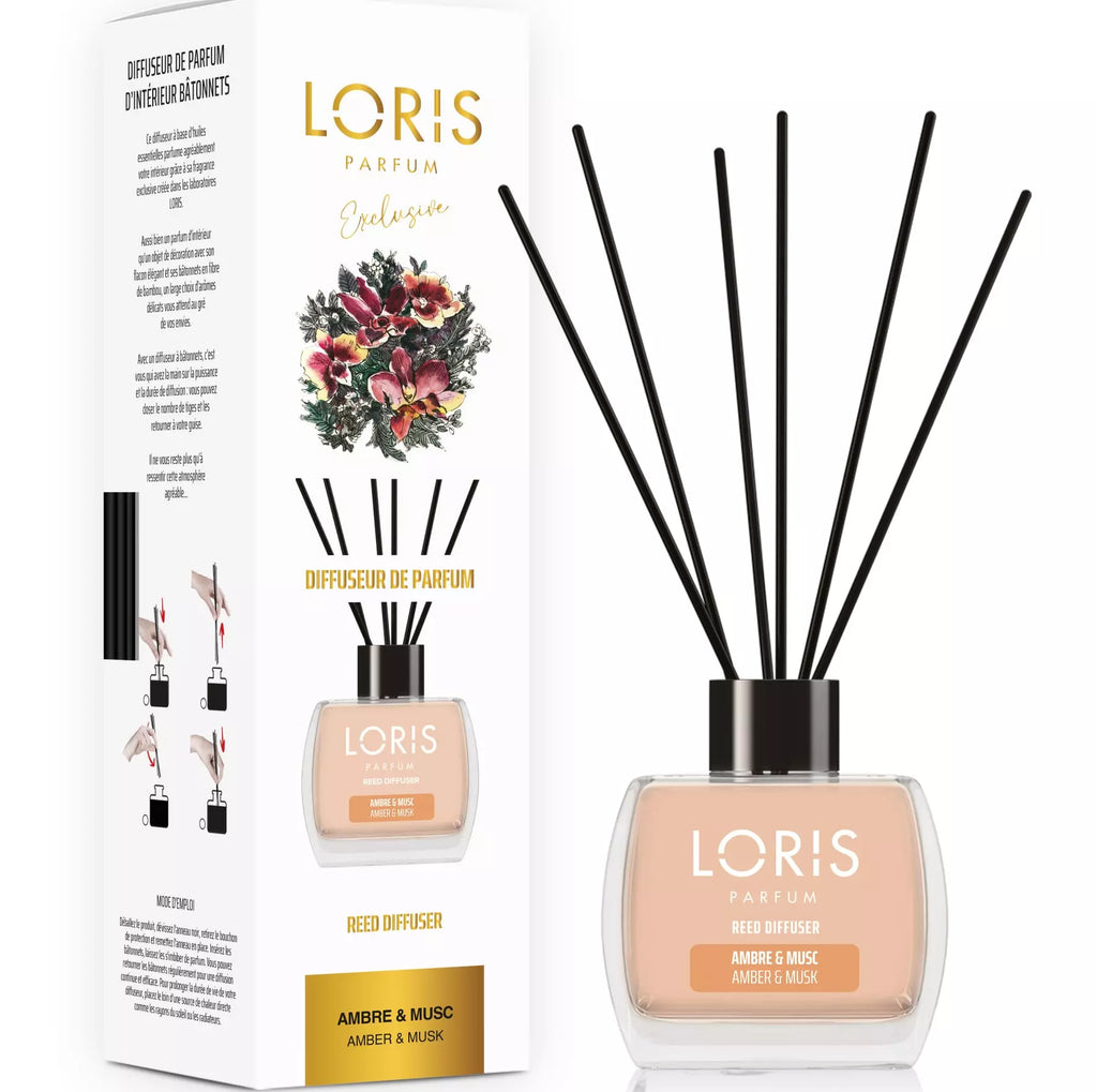 LORIS Diffuseur de parfum Ambre & Musc 120ml