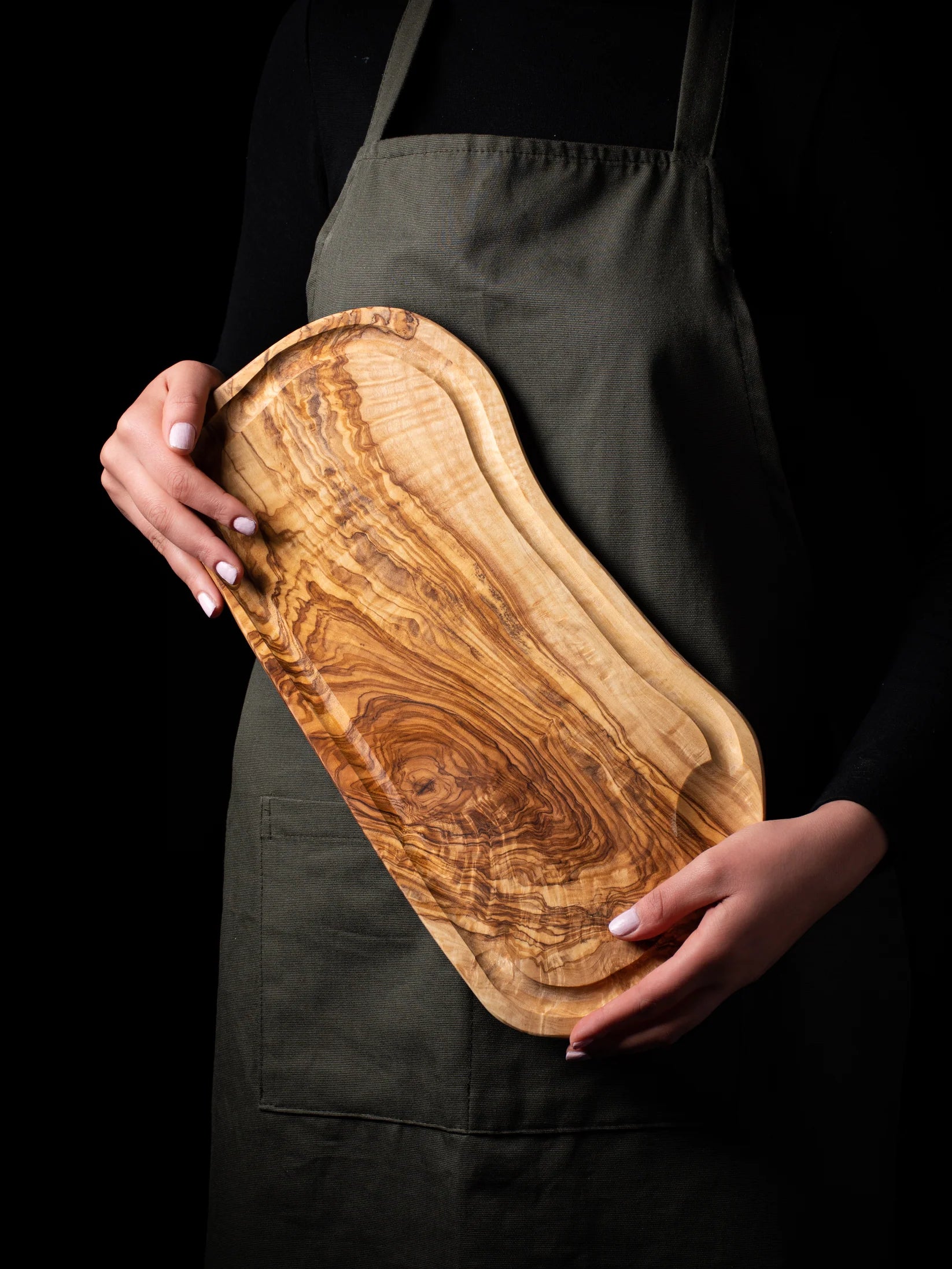 Pack de cuisine en bois d'olivier 4 pièces