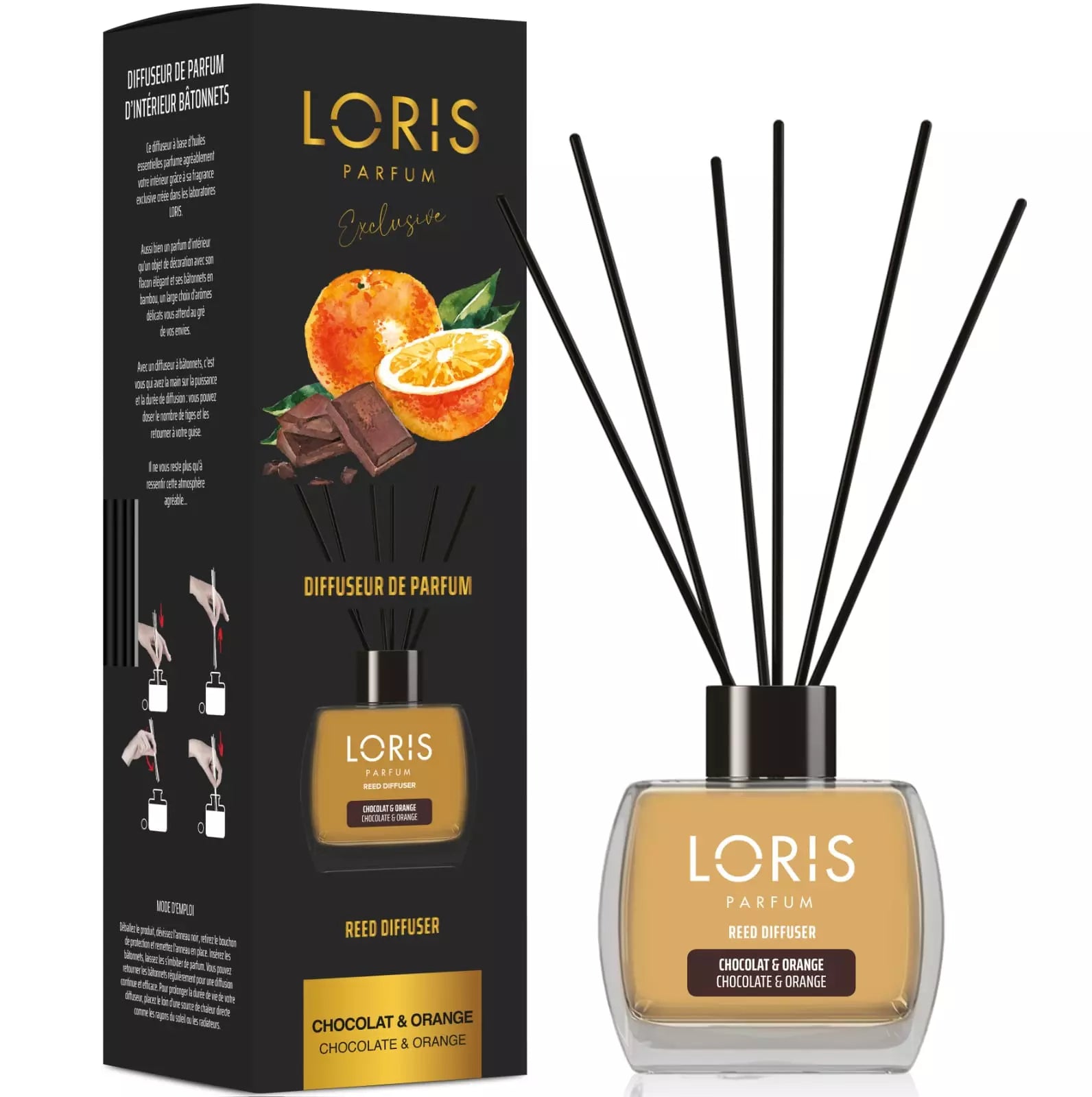 LORIS Diffuseur de parfum Chocolat Orange 120ml