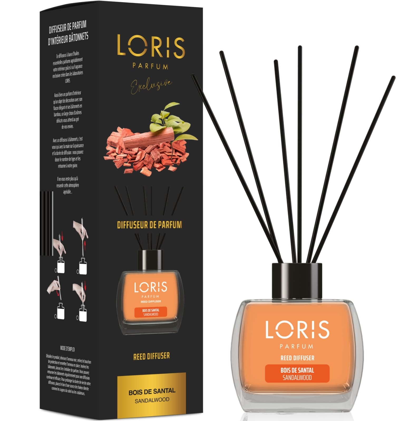 LORIS Diffuseur de parfum Bois de Santal 120ml