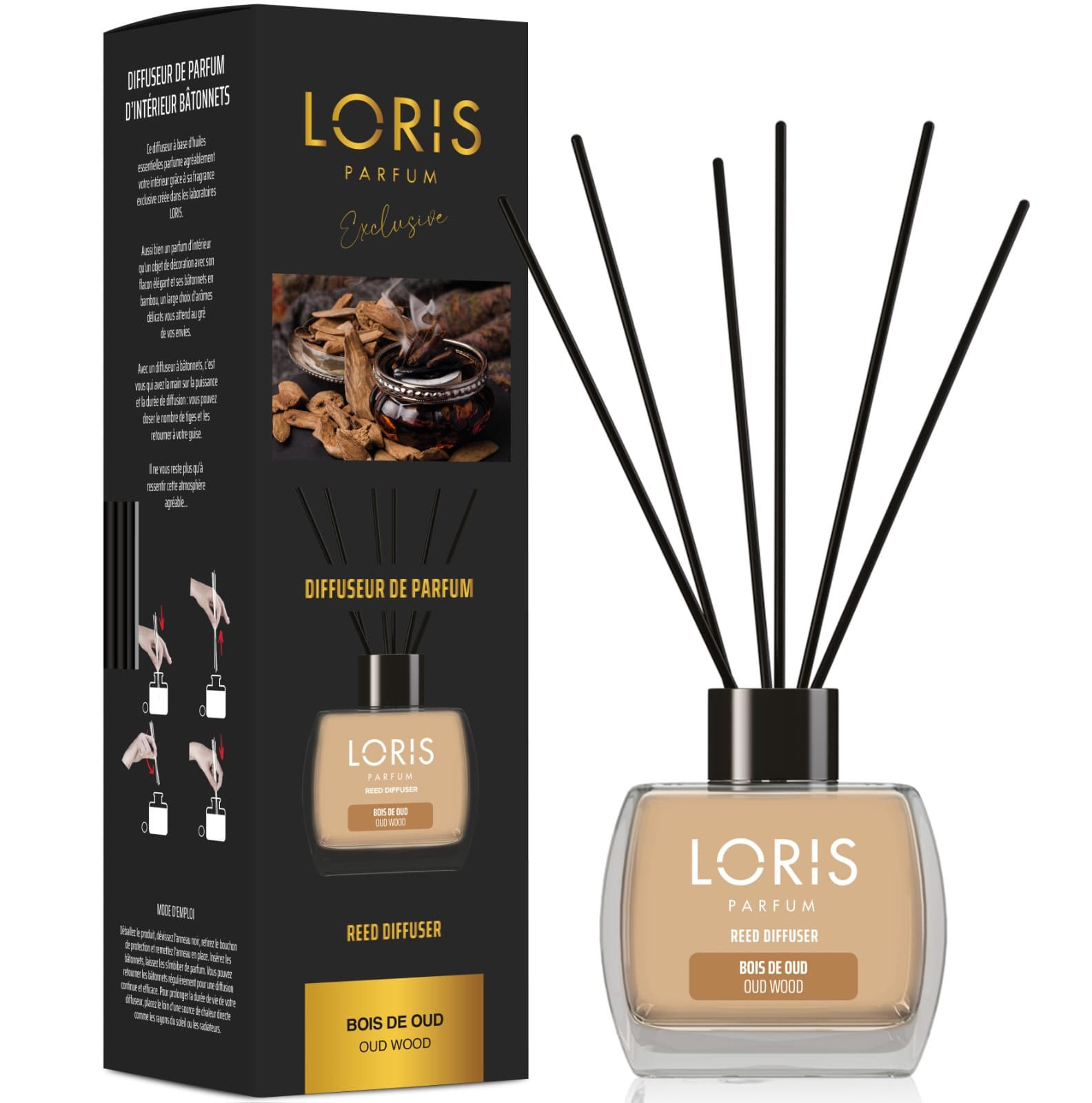LORIS Diffuseur de parfum Bois de Oud 120 ml