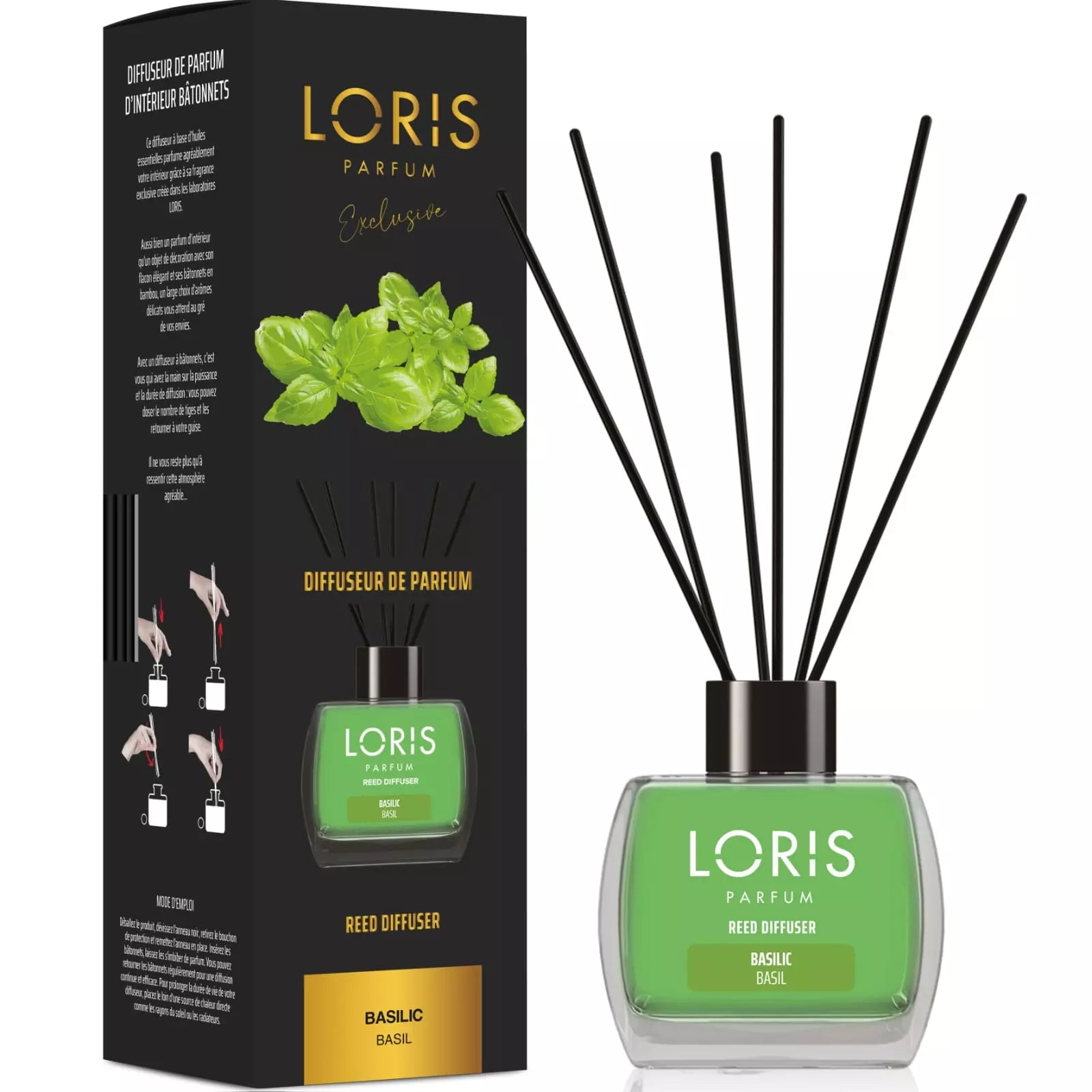 LORIS Diffuseur de parfum Basilic 120ml